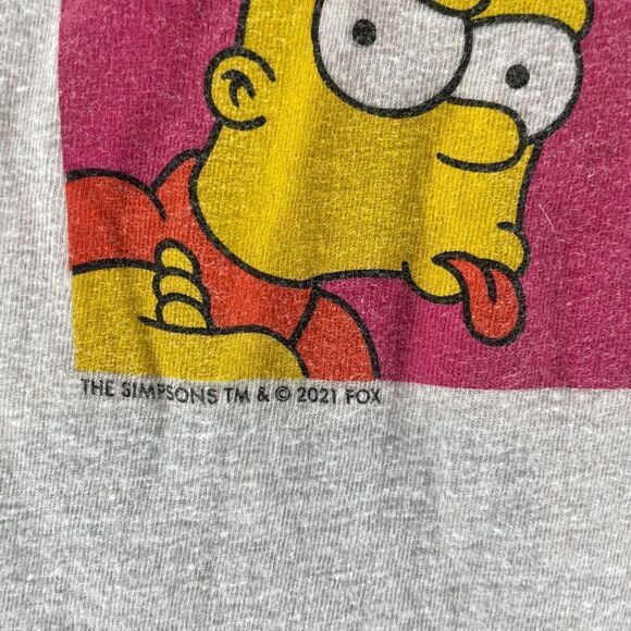 The Simpsons Shirt Adult Medium White Short Sleeve 2021 Fox Short Sleeve Mens - Picture 3 of 8